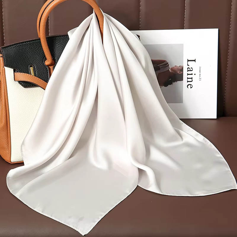 Роскошный однотонный шелковый  – обзор и цена Silk Scarf Square