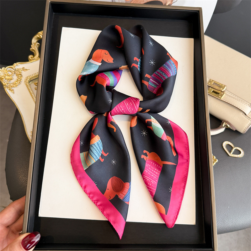 Модный шарф-бандана с принтом  – обзор и цена Silk Scarf Square
